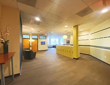 Executech Offices in Hillsboro and Portland Airport Co-Working Space Photo of front desk area